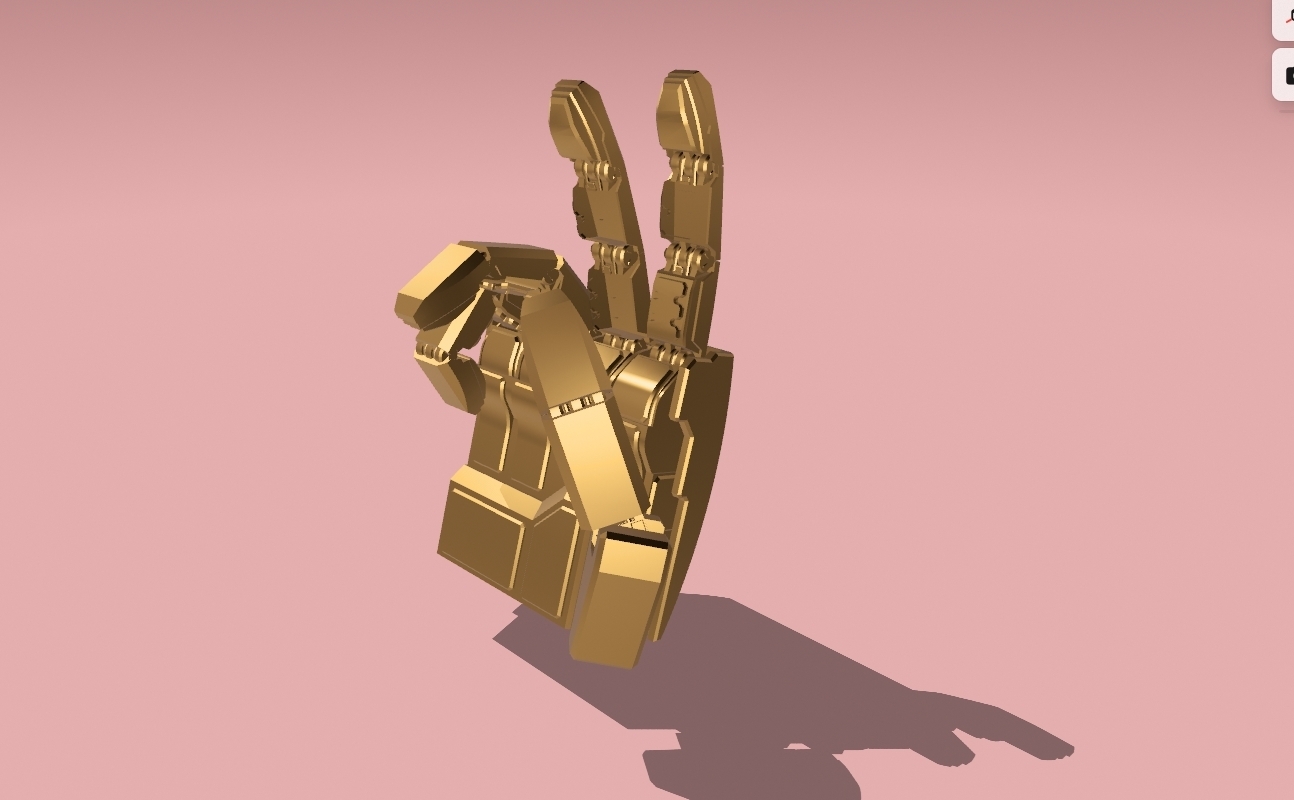 robô mão arte 3D print model - Mito3D