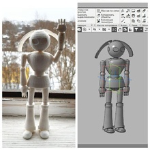 robot lièvre deuxarbresrobot 3d print model - Mito3D