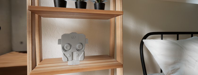 robot testa figura casa arredamento 3d print model - Mito3D