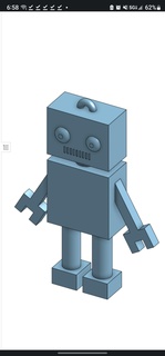 robot llavero llavero robot 3d print model - Mito3D