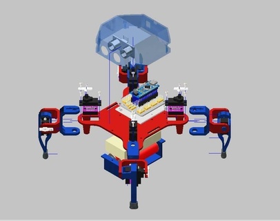 Roboter Kriechpflanze Arduino Nano Vierfüßler Servo mg90s Schild Robotik 3d print model - Mito3D