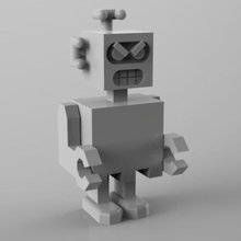 Roboter nerv Spiel jouet Figur personnage 3d print model - Mito3D