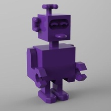 robot qui neumático langue juego jouet la estatuilla personnage 3d print model - Mito3D
