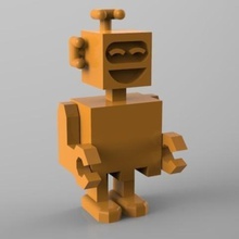 robot riant juego jouet la estatuilla personnage 3d print model - Mito3D