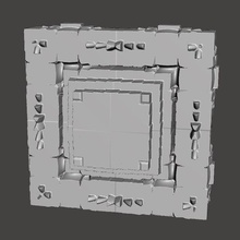 robot square portrait tile panel architecture chaos 3d print model - Mito3D