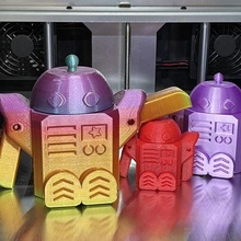 robot Conservazione scatola torcere coperchio giocattolo contenitore 3d print model - Mito3D