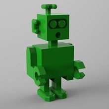 robot surpris oyun jouet heykelcik personnage 3d print model - Mito3D
