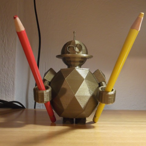 robot diş fırçası kalem sahibi çeşitli oyuncak ev sabit 3D print model - Mito3D