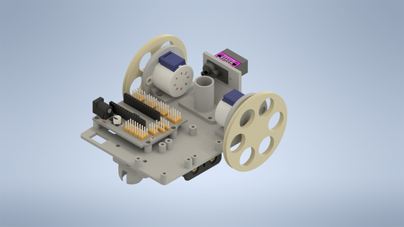 robot tortuga gadget arduino nano robotica bot elettronica 3d print model - Mito3D