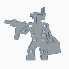 Roboter uzi Aktentasche Spiel seine Figur cyberpunk science-fiction Spiele 3d print model - Mito3D
