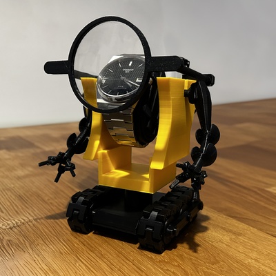 roboter sehen halter unterstützung stand uhren rolex tissot bulova tudor kunst spielzeug 3d print model - Mito3D