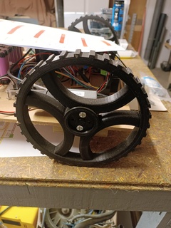robot wheel 185mm 3d print model - Mito3D