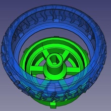Roboter Rad Materialien Gadget Robotik Design 3d print model - Mito3D