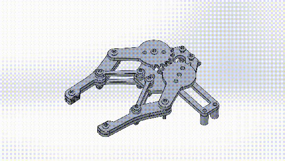 robotic arm metallic mechanical gripper clamp robot 3d print model - Mito3D