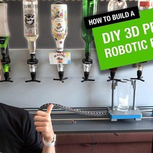 robotique barman divers le bricolage moteur pas à la partie table de mixage cuisine boisson faites glisser chaîne des cocktails cnc l'alcool 3d print model - Mito3D