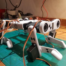 perro robot gadget caminar walker servo perro-robot la robótica el control de radio mecatrónica mecánica mecha boston dynamics grande arduino 3d print model - Mito3D