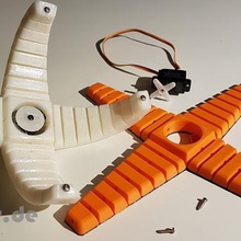 robot-flex-Greifer gemischte dual-material tool die extrusion flexibles filament tpu remix pla abs 3d print model - Mito3D