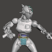 robotique fille jeu cyber jeune mechwarrior le robot femme modèle de robots 3d print model - Mito3D