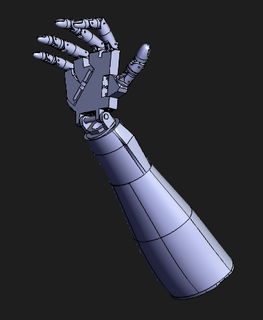 robótico mano inmoov inspirado robótica electrónica biónico bricolaje diy arduino 3d 3d print model - Mito3D