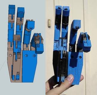 robotic hand v30 abs animatronic gripper makerbot robot thing-o-matic featured printbot various miscellaneous uncategorized 3d print model - Mito3D