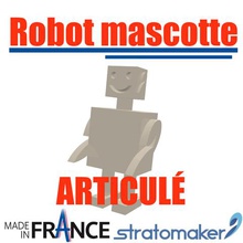 robotic mascot robot v2 art articulated joint print games thu 3d print model - Mito3D
