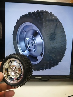 robótico pneu roda arduino faça 3d print model - Mito3D
