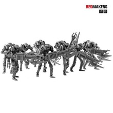 robotik savaşçılar mezar robot savaşçı Necron Warhammer 40000 40k xenos ölümsüzler masaüstü savaş oyunları kült Uzay düşman yabancı sonlandırıcı iskelet Skyfi Grimdark yazı tahtası oyunlar minyatür kırmızı yapımcılar 3d print model - Mito3D