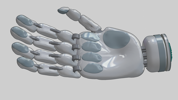 robótica mano 2023 herramientas manos robot cyborg exoesqueleto 3d modelo articulaciones robótico 3d print model - Mito3D