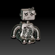 robotito quebrado robô coleção de brinquedos a arte goth fraturado brinquedo bonito morna legal pobres 3d print model - Mito3D