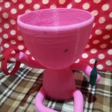 robret pot bottle tambourine flowerpot robert 3d print model - Mito3D