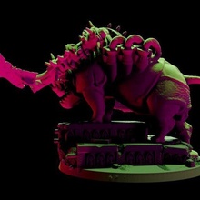 robust bull-crawler art animal base chaos creature figure hauler minatures monster nurgle plague rhino tabletop wargame warhammer 40k warp models 3d print model - Mito3D