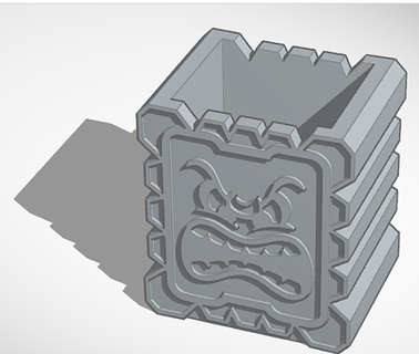 roca picuda escova dente suporte Rocha mario manos casa afiado Nintendo decorativo simples 3d print model - Mito3D
