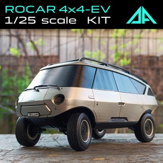 rocar concept van Roumanie aventure off road route 4x4 rétro retrofuturiste voiture résine trousse 1 25 24 jouet suspensions pilotage 3d print model - Mito3D