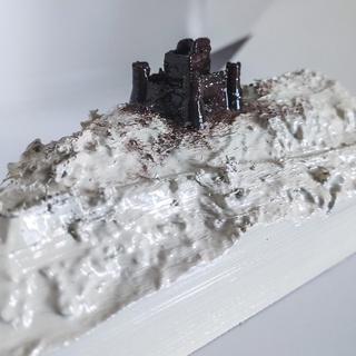 rocca Calascio diorama abruzzo Italia topografia mappe carta geografica castello fortezza Torre monumento paesaggio castelli posto famoso 3d print model - Mito3D