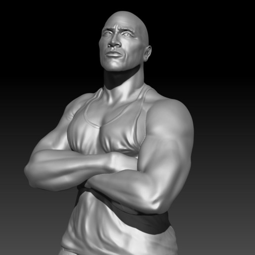 rock Dwayne Johnson lucha escorpión Rey 3D print model - Mito3D