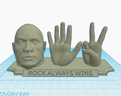 rock always wins sculptures 3d print model - Mito3D