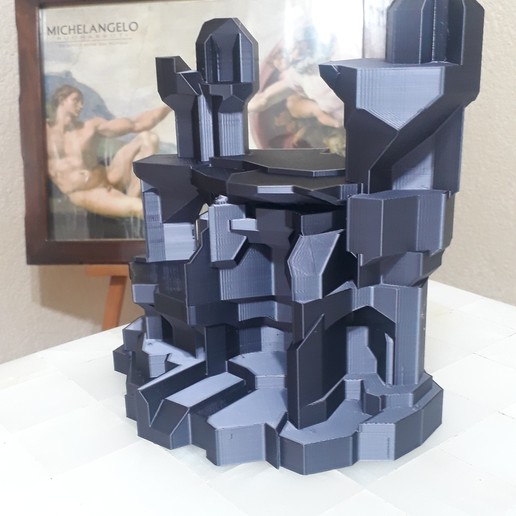 roccia castello supporto roccioso Casa modello architettura scenario 3D print model - Mito3D