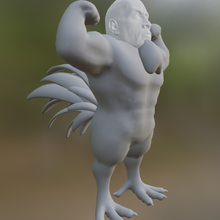 rock chicken fuerte turned rocka strong cock conversion 3d print model - Mito3D