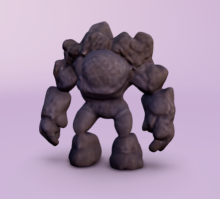 felsen golem höhle frei kunst 3d print model - Mito3D