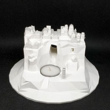 rock isla pueblo porta vela soporte candelero portacandele diseño velas base candela te ligero 3d print model - Mito3D