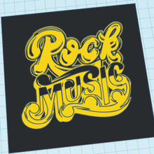 rock-Musik, Tabelle 3d verschiedene rock Musik 3d print model - Mito3D