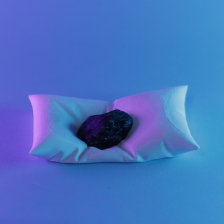 rock pillow art bed stone 3d print model - Mito3D