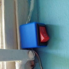 rocker interruttore contenitore gadget scatola blu elettronica filo connessione punto 3d print model - Mito3D