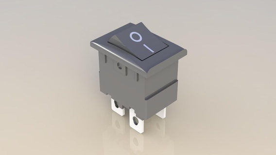 rocker switch electrical tilting 3d print model - Mito3D