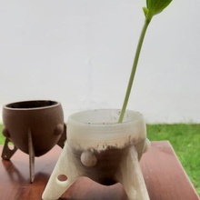 foguete-plantadeira a casa plantadeira vaso de flores foguete 3d print model - Mito3D