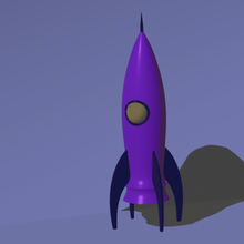 rocket toys decor basic ship space 3d print model - Mito3D