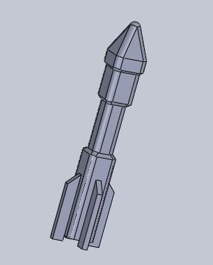 Rakete 3D print model - Mito3D