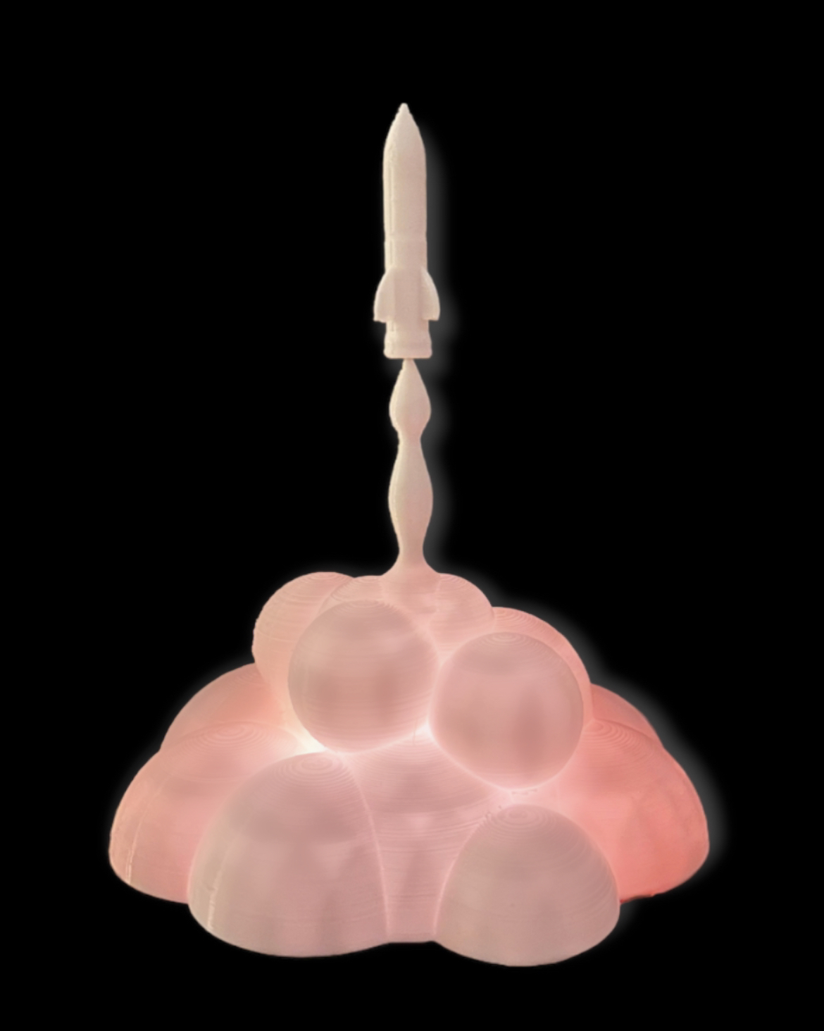 foguete luminária gadget brinquedo arte casa universo designs espaço 3D print model - Mito3D