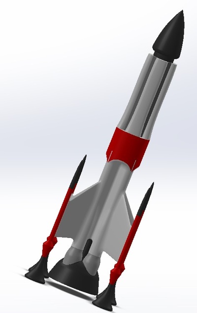 rocket game space 3d print model - Mito3D