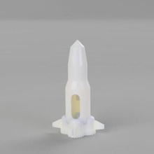 rocket dog - poop-bag-Papierhalter gadget roll Rakete pet Halter Tasche Hund 3d print model - Mito3D
